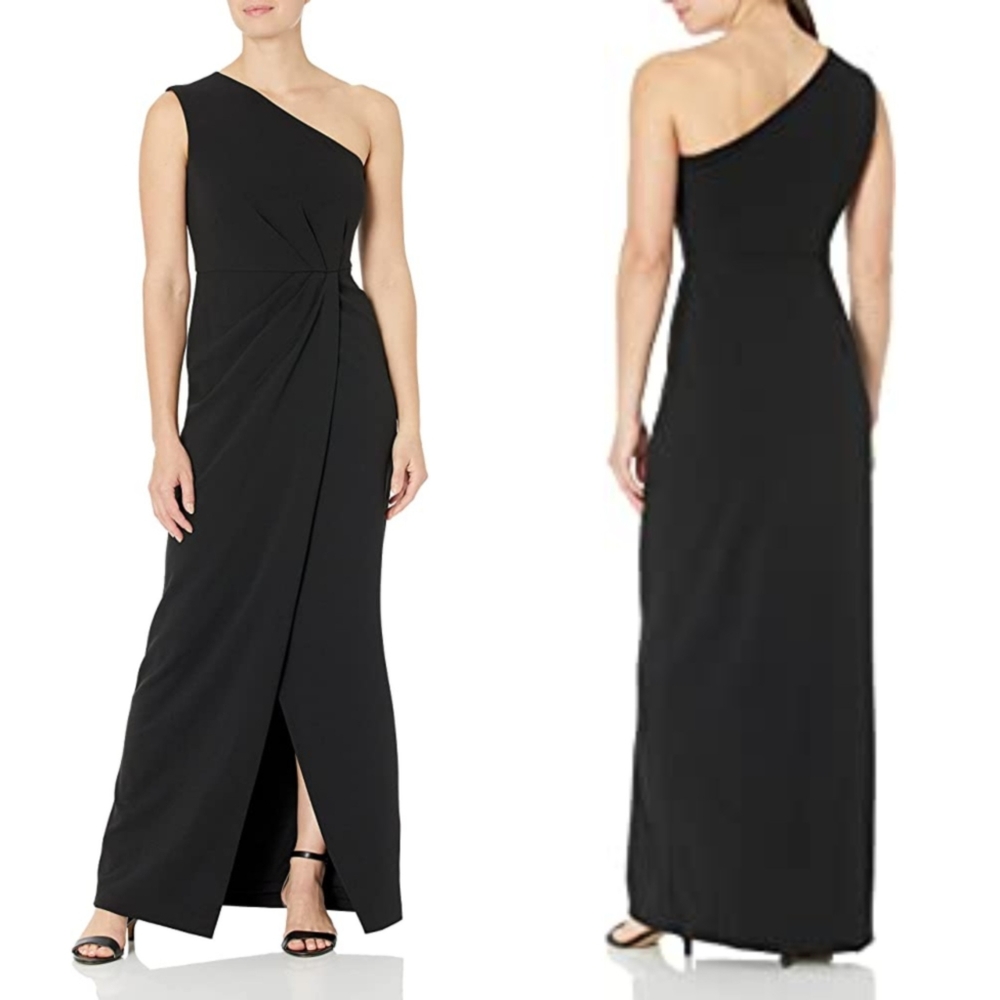 Calvin Klein Black One Shoulder Dress
